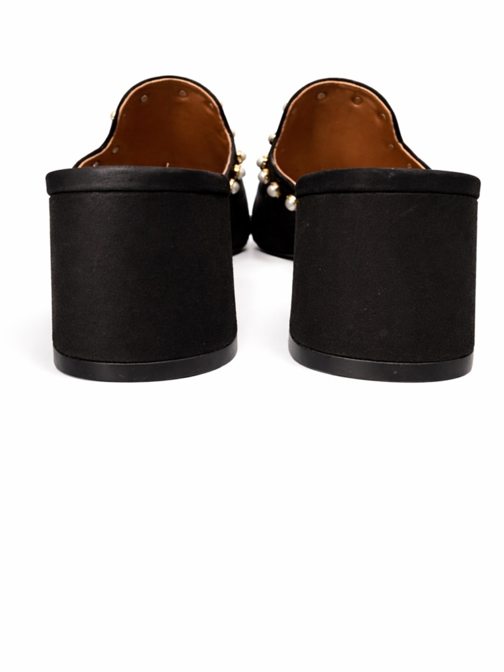 Black Pearl-Stud Slide Sandals - Picture 3 of 3